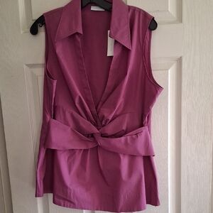 New York & Company Sleeveless Pink Top